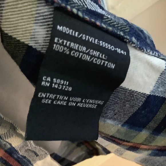 Tribal Jeans Cotton Checkered Shirt M NWOT - Picture 5 of 5